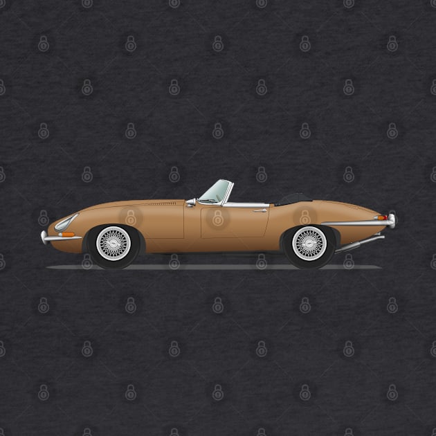 Jaguar E Type Roadster Bronze by SteveHClark